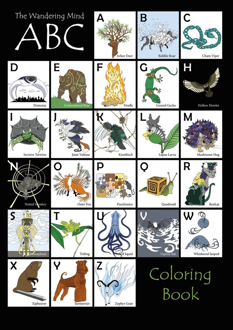 Lisa Lundberg - The Wandering Mind ABC: Coloring book, E-bok