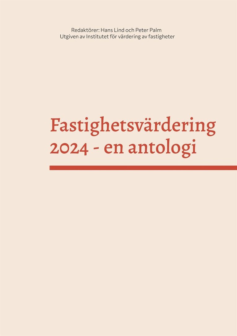 Hans Lind - Fastighetsvärdering 2024: En antologi, E-bok