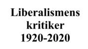 Jan Sjunnesson - Liberalismens kritiker 1920-2020, E-bok