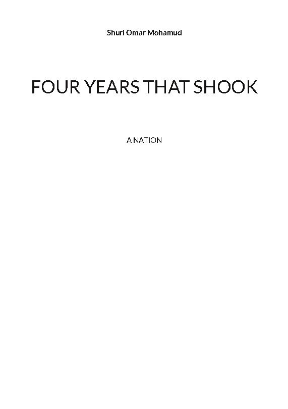 Four years that shook : a nation