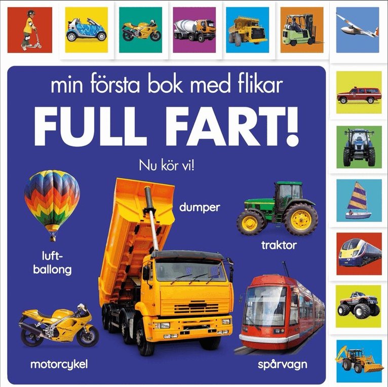 Min första bok med flikar: Full fart, Kartonnage