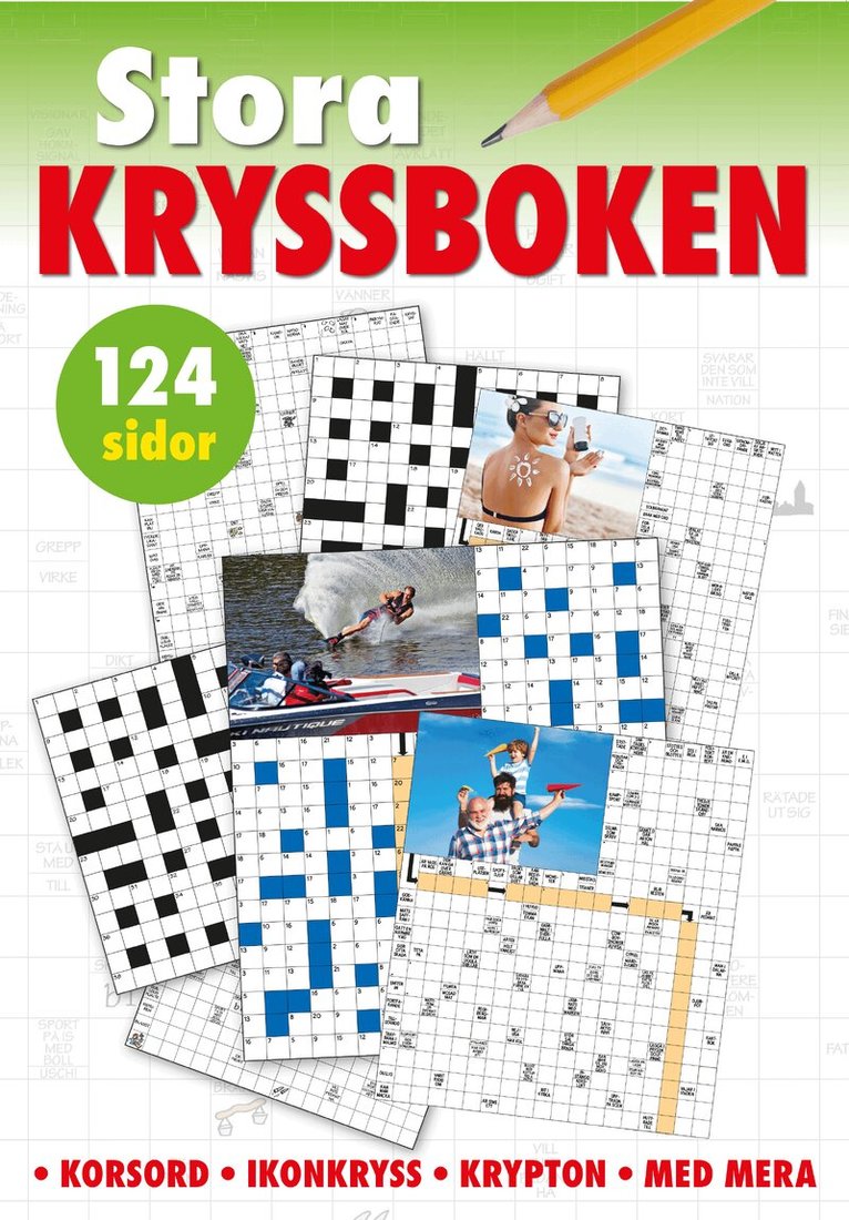 Stora kryssboken : korsord, ikonkryss, krypton med mera, Häftad