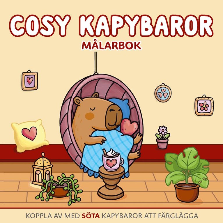 Cosy kapybaror målarbok, Häftad