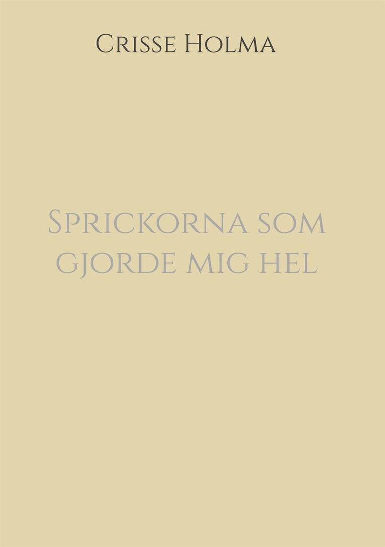 Crisse Holma - Sprickorna som gjorde mig hel, E-bok