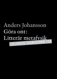 e-Bok Göra ont   Litterär metafysik <br />                        E bok