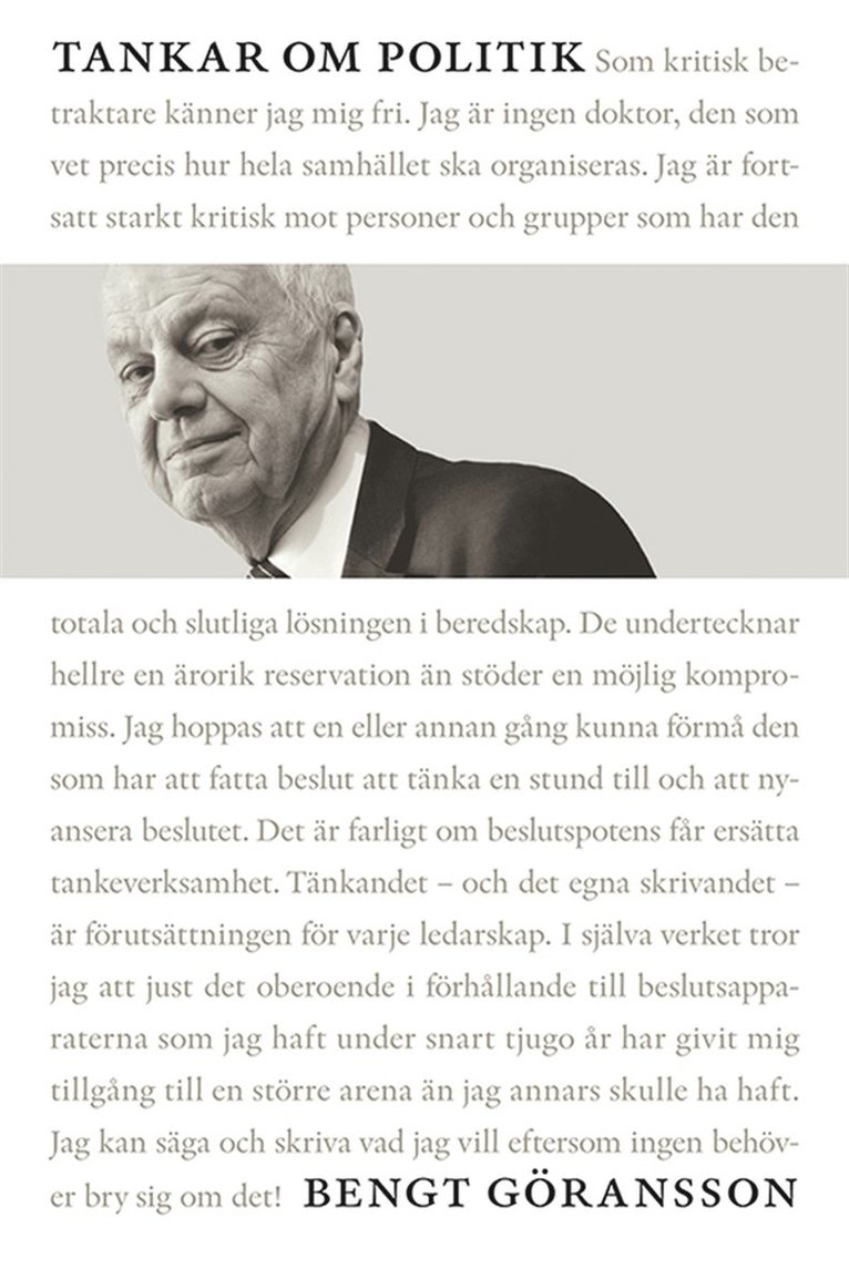 Bengt Göransson - Tankar om politik, E-bok