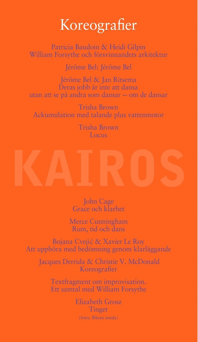 Sven-Olov Wallenstein, Cristina Caprioli - Koreografier, E-bok