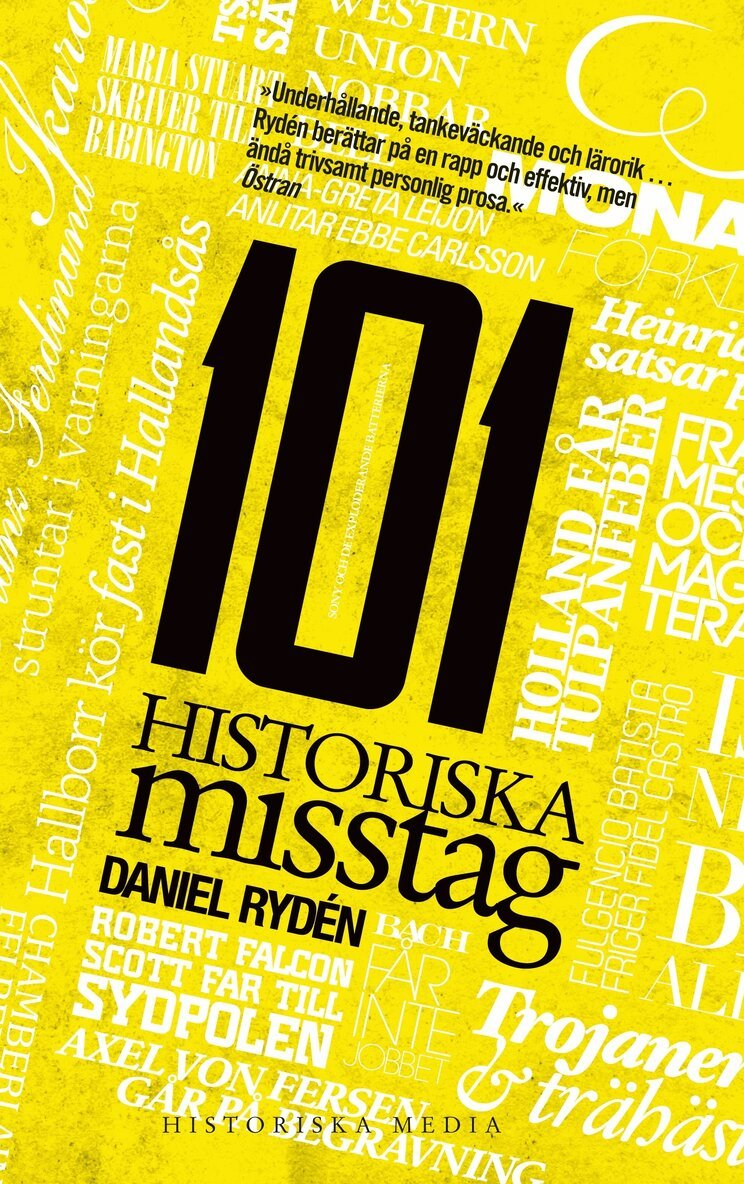 Daniel Rydén - 101 historiska misstag, E-bok