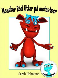 e-Bok Monster Röd tittar på motsatser <br />                        E bok