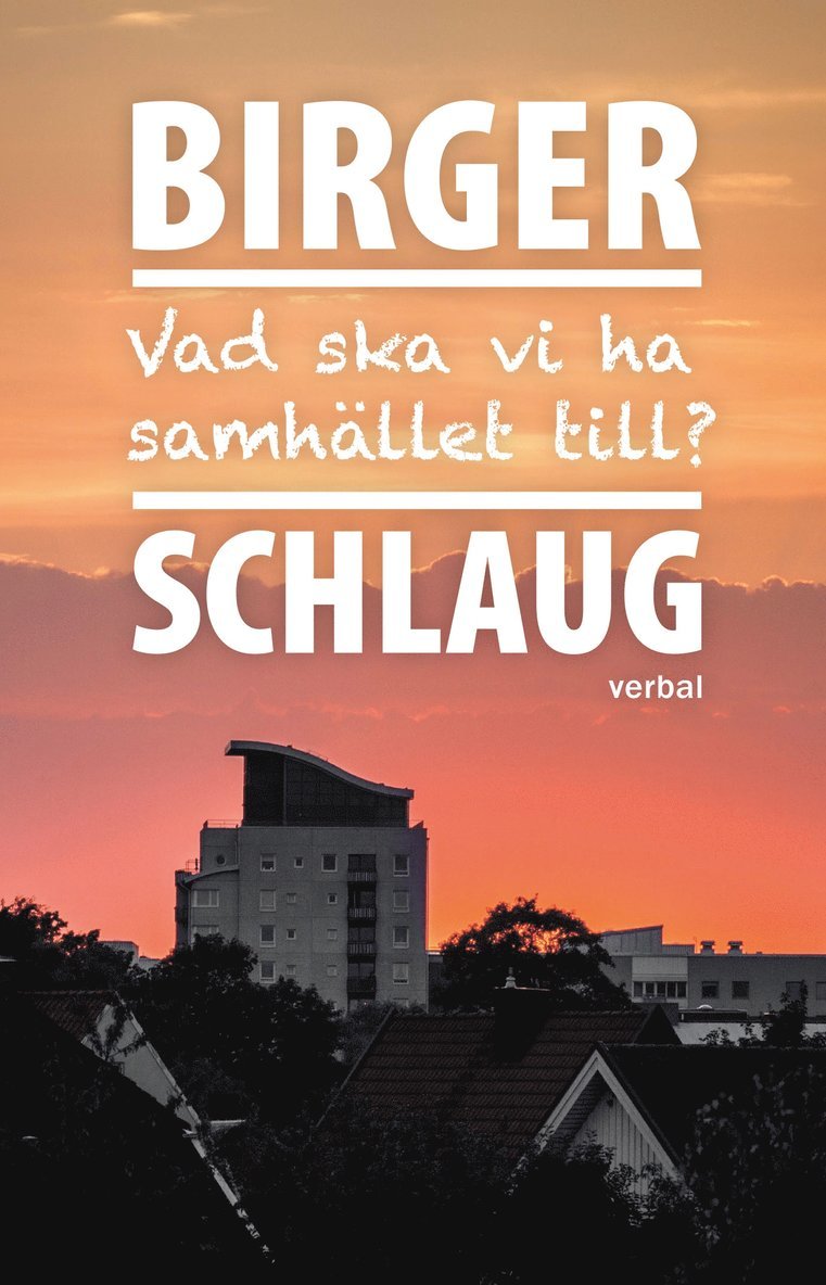 Birger Schlaug - Vad ska vi ha samhället till?, E-bok