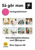 S gr man, tema vardagsliv, en bok med pictogram