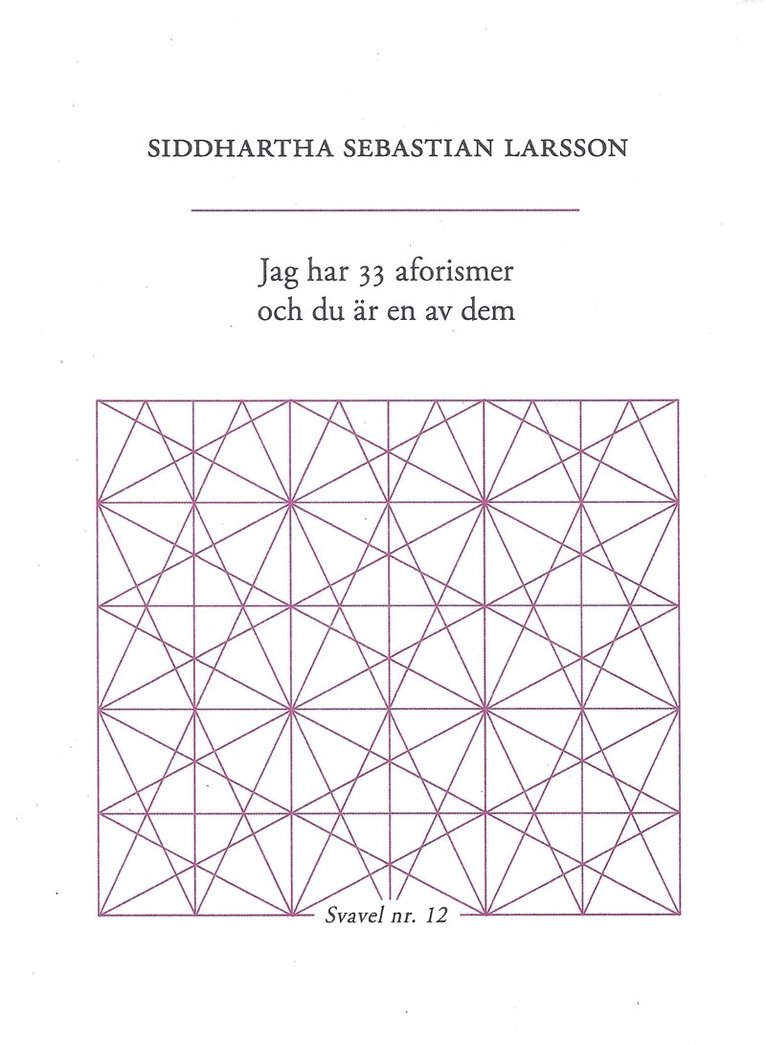 Siddhartha Sebastian Larsson - Jag har 33 aforismer och du är en av dem, Ljudbok