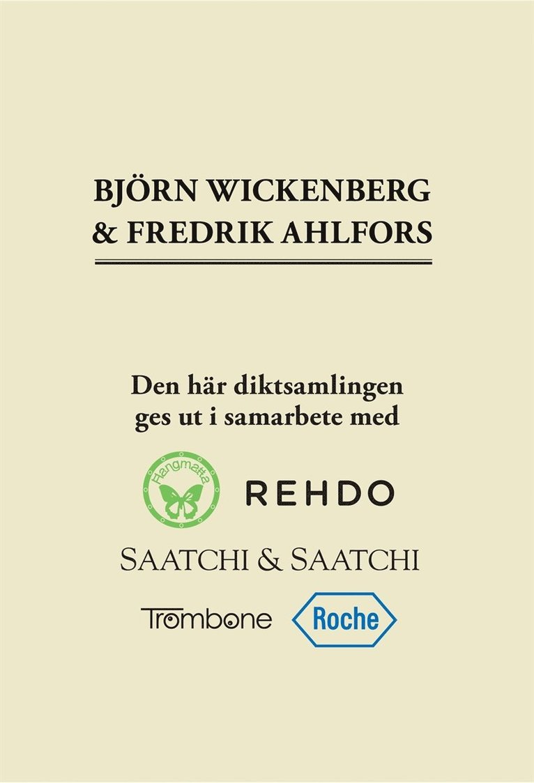 Fredrik Ahlfors, Björn Wickenberg - Den här diktsamlingen ges ut i samarbete med, E-bok
