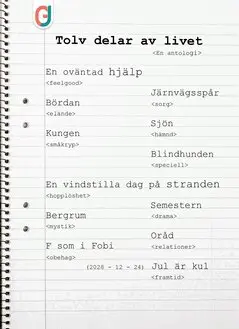 Monica Back Bengtsberg, Ea Althin Fölsch, Gunvor Härenstam, Charlotte Magnusson, Diana Ramkvist, Jimmy Håkansson, Ingbritt Wik, Louise Jondalen, Lovisa Nilsson, Chanette Andersson, Håkan Gulliksson - Tolv delar av livet, E-bok