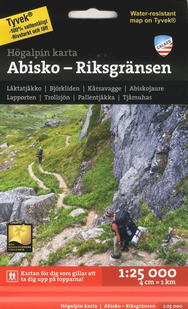 Högalpin karta Abisko Björkliden – Riksgränsen 1:25.000