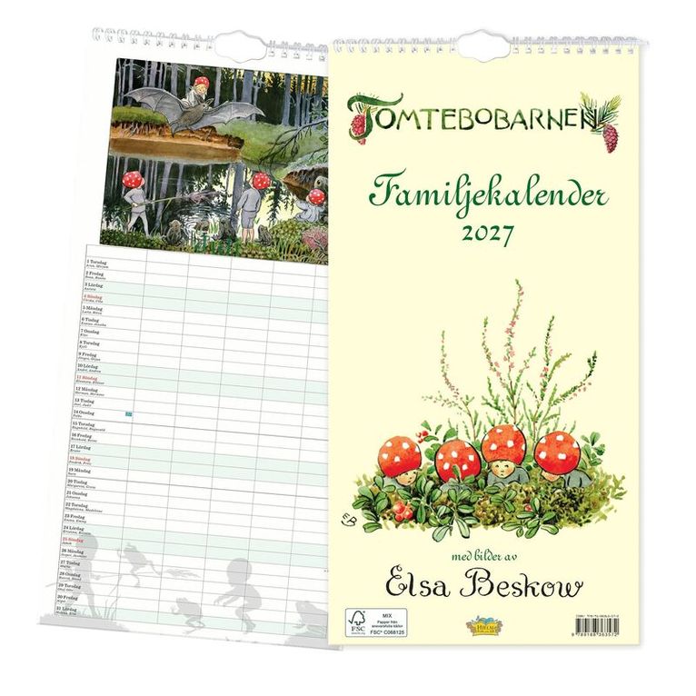 Familjekalender 2027 - Tomtebobarnen, Övrigt