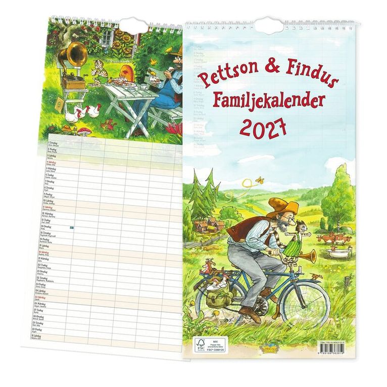 Familjekalender 2027 - Pettson och Findus, Övrigt