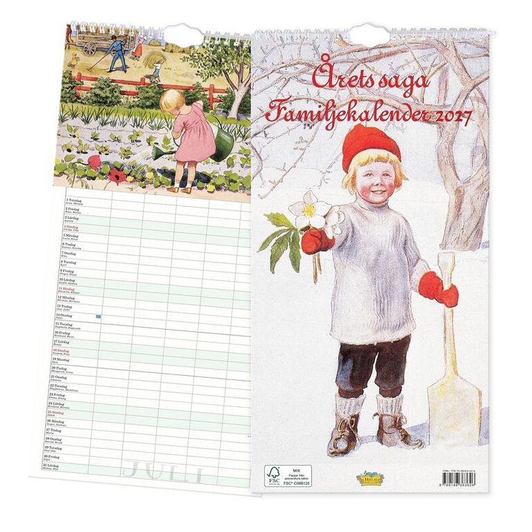 Familjekalender 2027 - Årets saga Elsa Beskow, Övrigt