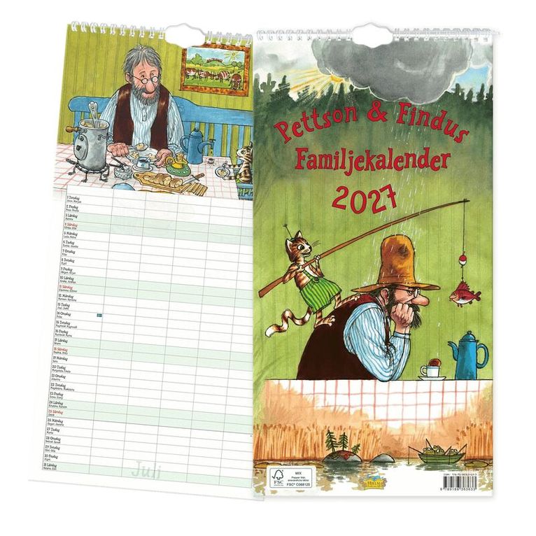 Familjekalender 2027 - Pettson och Findus, Övrigt. Tillgänglighet: Lägg i varukorg