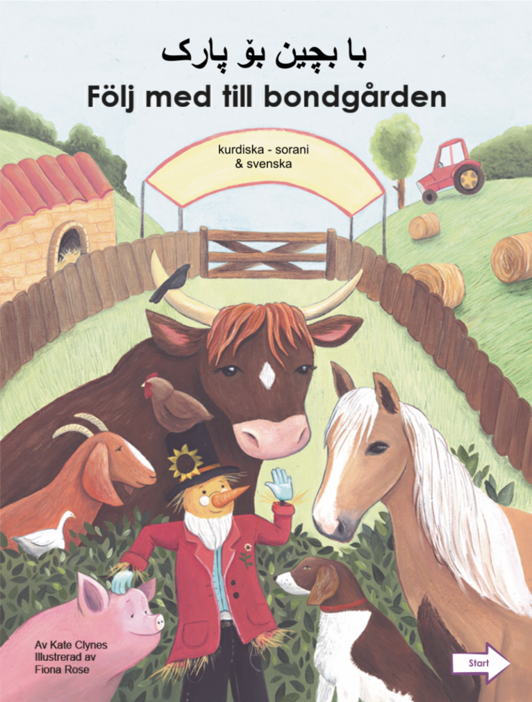 Kate Clynes - Följ med till bondgården (kurdiska - sorani och svenska), Kartonnage