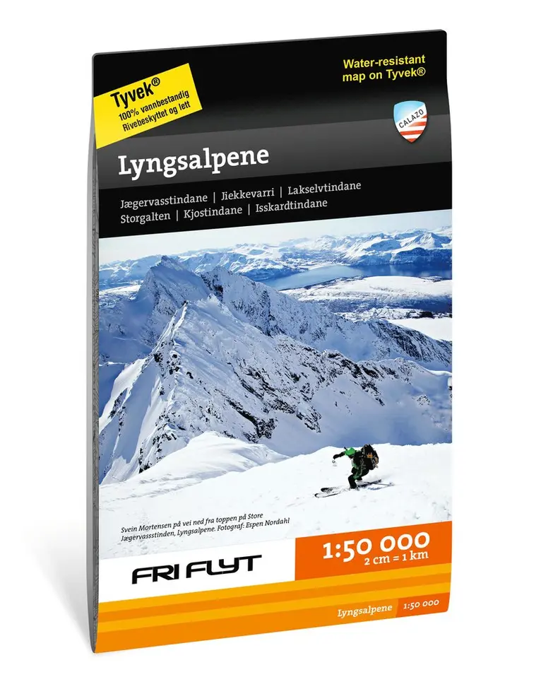 Tur og toppturkart Lyngsalpene. Tillgänglighet: Lägg i varukorg