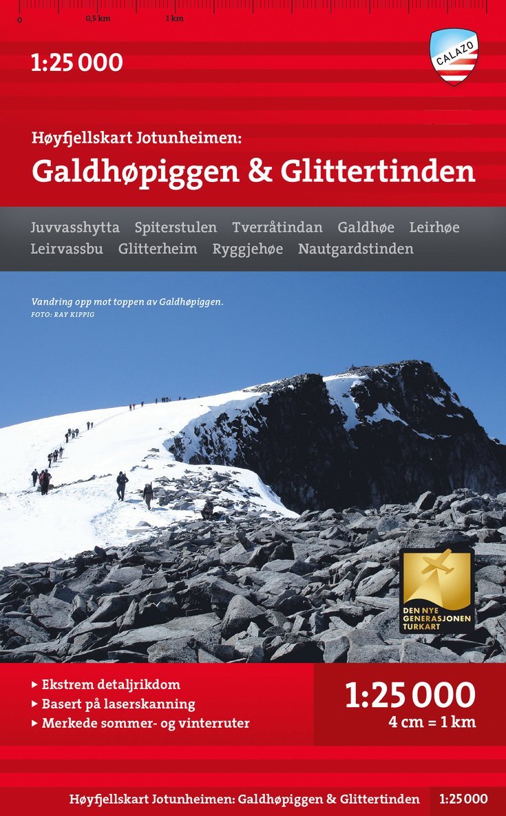 Høyfjellskart Galdhøpiggen 1:20.000, Övrigt