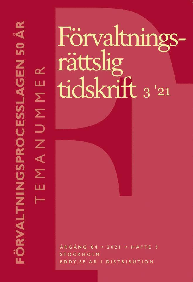 Förvaltningsrättslig tidskrift 3 2021, Häftad