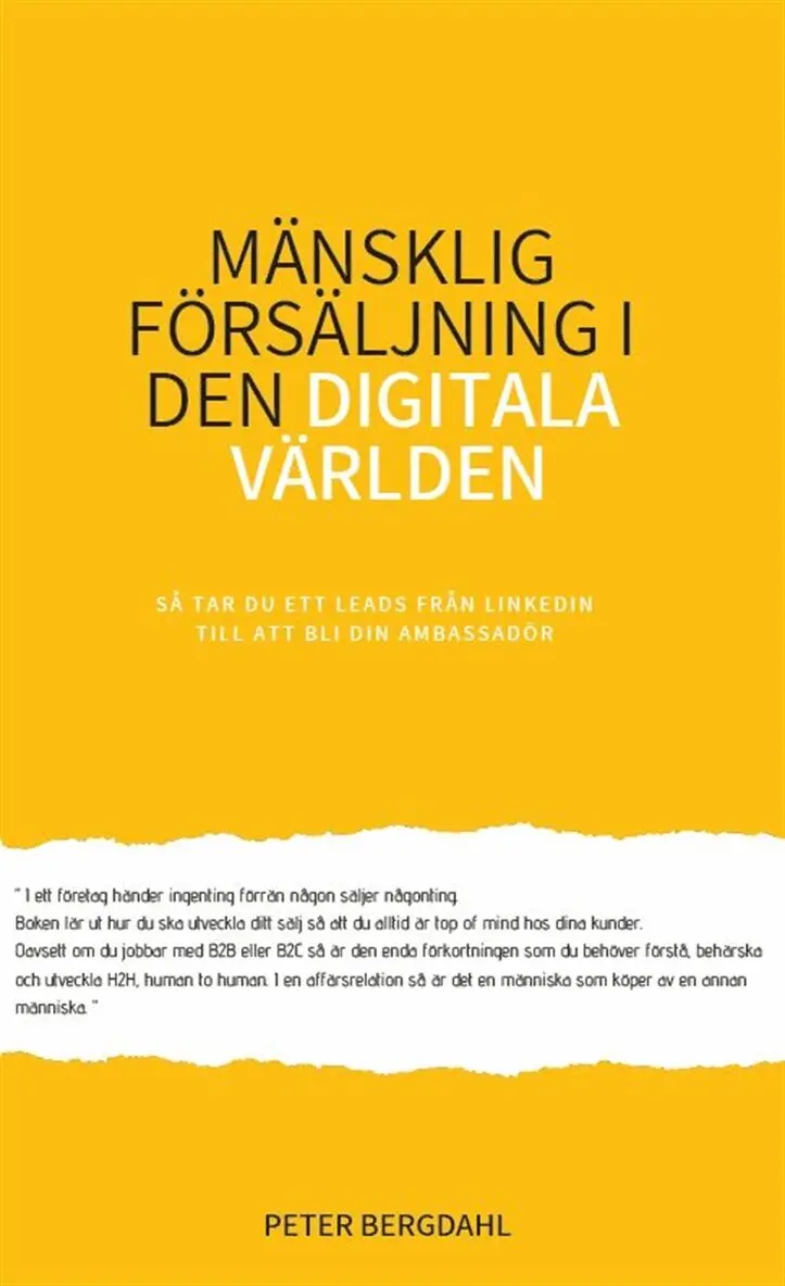 Peter Bergdahl - Mänsklig försäljning i den digitala världen, E-bok. Tillgänglighet: Lägg i varukorg