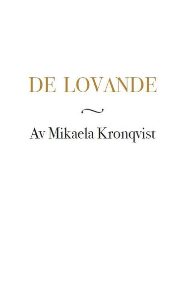 Mikaela Kronqvist De lovande