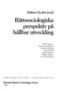 R�ttssociologiska perspektiv p� h�llbar utveckling