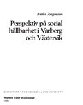 Perspektiv på social hållbarhet i Varberg och Västervik