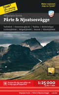 Högalpin karta Pårte & Njoatsosvágge 1:25.000