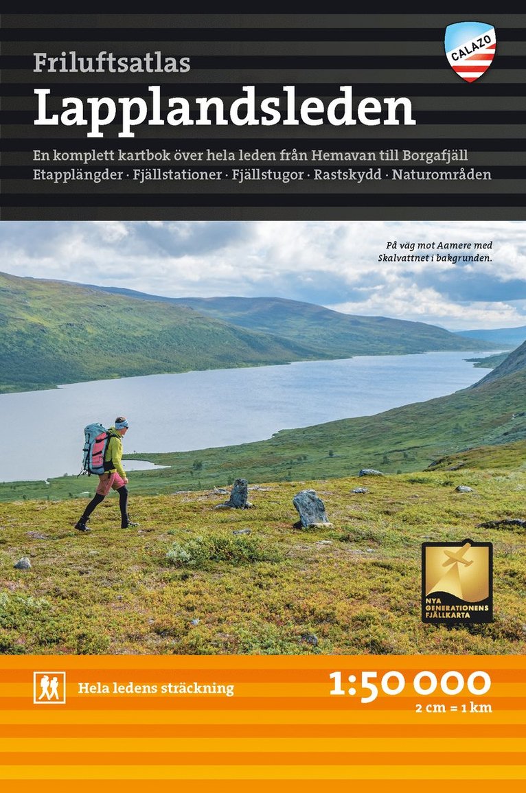 Friluftsatlas Lapplandsleden 1:50.000, Häftad