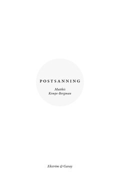 Matthis Kempe-Bergman - Postsanning, E-bok