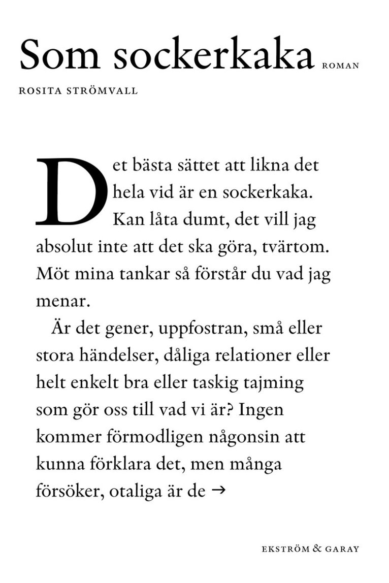 Rosita Strömvall - Som sockerkaka, Häftad