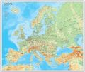 Europa vggkarta Kartfrlaget 1:5,5 mili i papptub