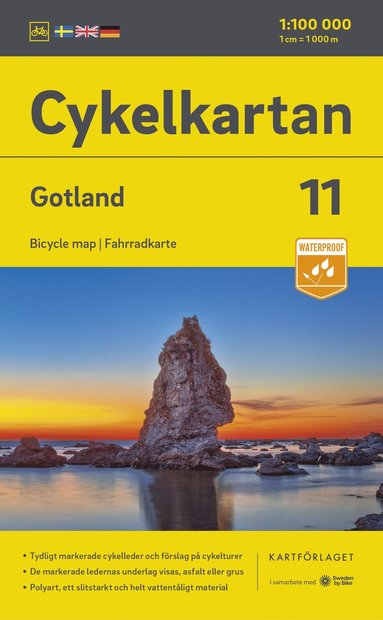 Cykelkartan Blad 11 Gotland (skala 1:100 000) 2023-2025