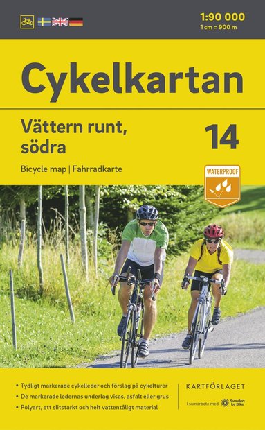 Cykelkartan Blad 14 Vättern runt södra delen 2023-2025