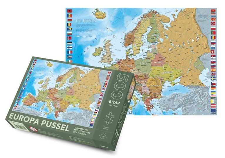 Pussel 500 bitar Europa, Övrigt