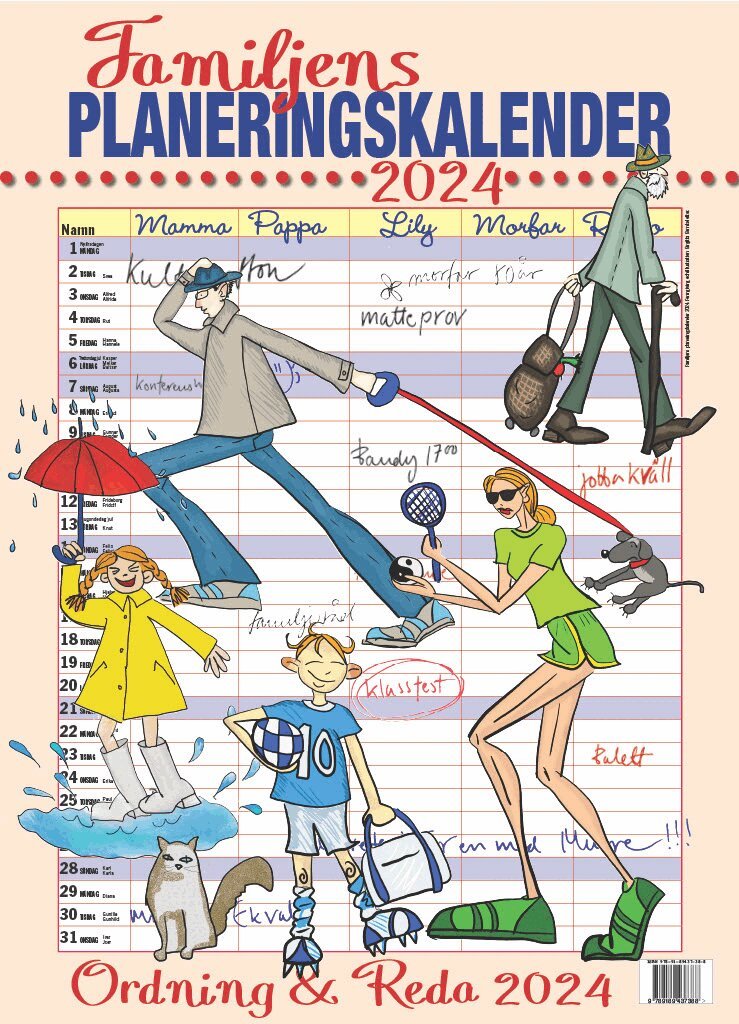 Familjens Planeringskalender 2024, Häftad