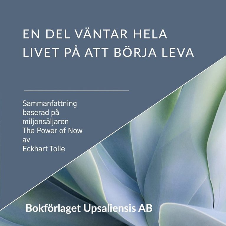Bokförlaget Upsaliensis - En del väntar hela livet på att börja leva, sammanfattning baserad på miljonsäljaren The Power of Now, av författaren Eckhart Tolle., Ljudbok