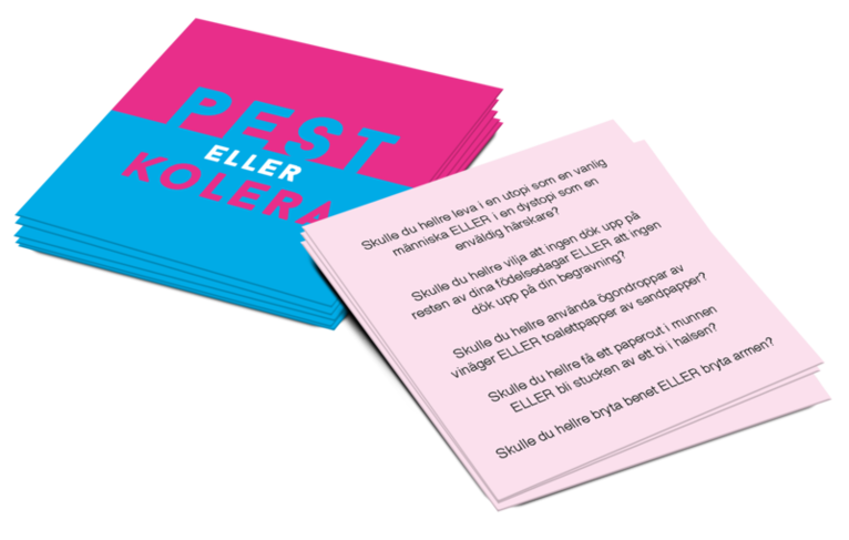 Pest eller kolera : Middagsspel, Övrigt