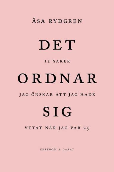 Åsa Rydgren Det ordnar sig