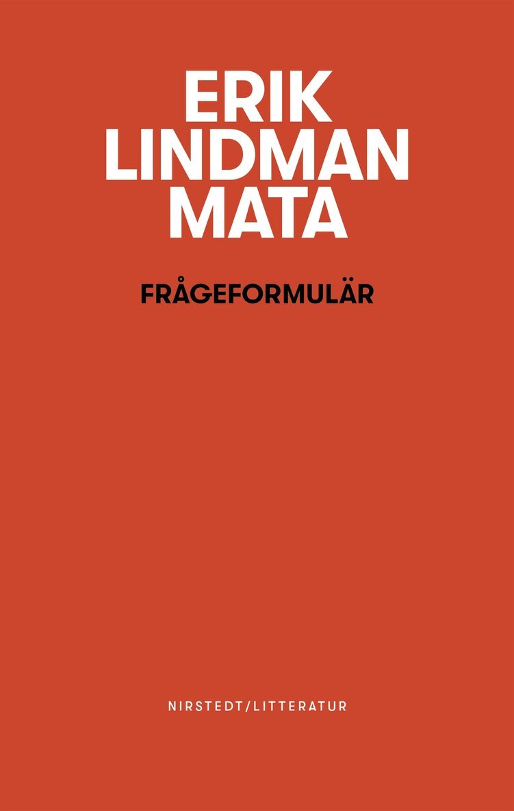 Erik Lindman Mata - Frågeformulär, E-bok. Tillgänglighet: Lägg i varukorg