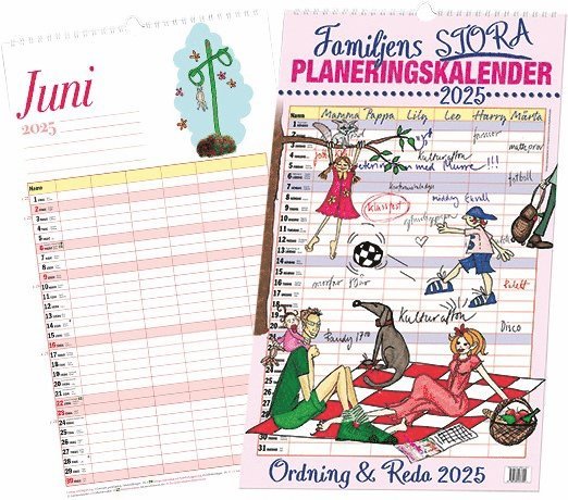 Familjens STORA Planeringskalender 2025, Häftad