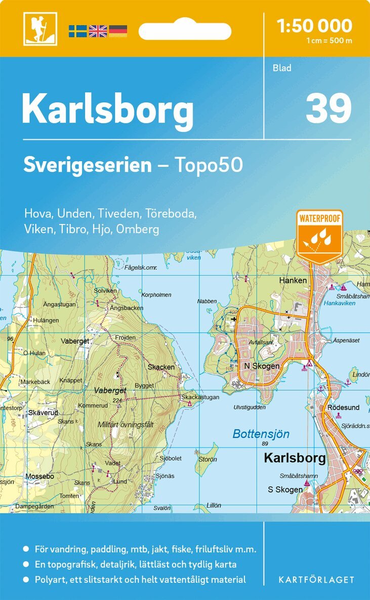 39 Karlsborg Sverigeserien Topo50, Övrigt