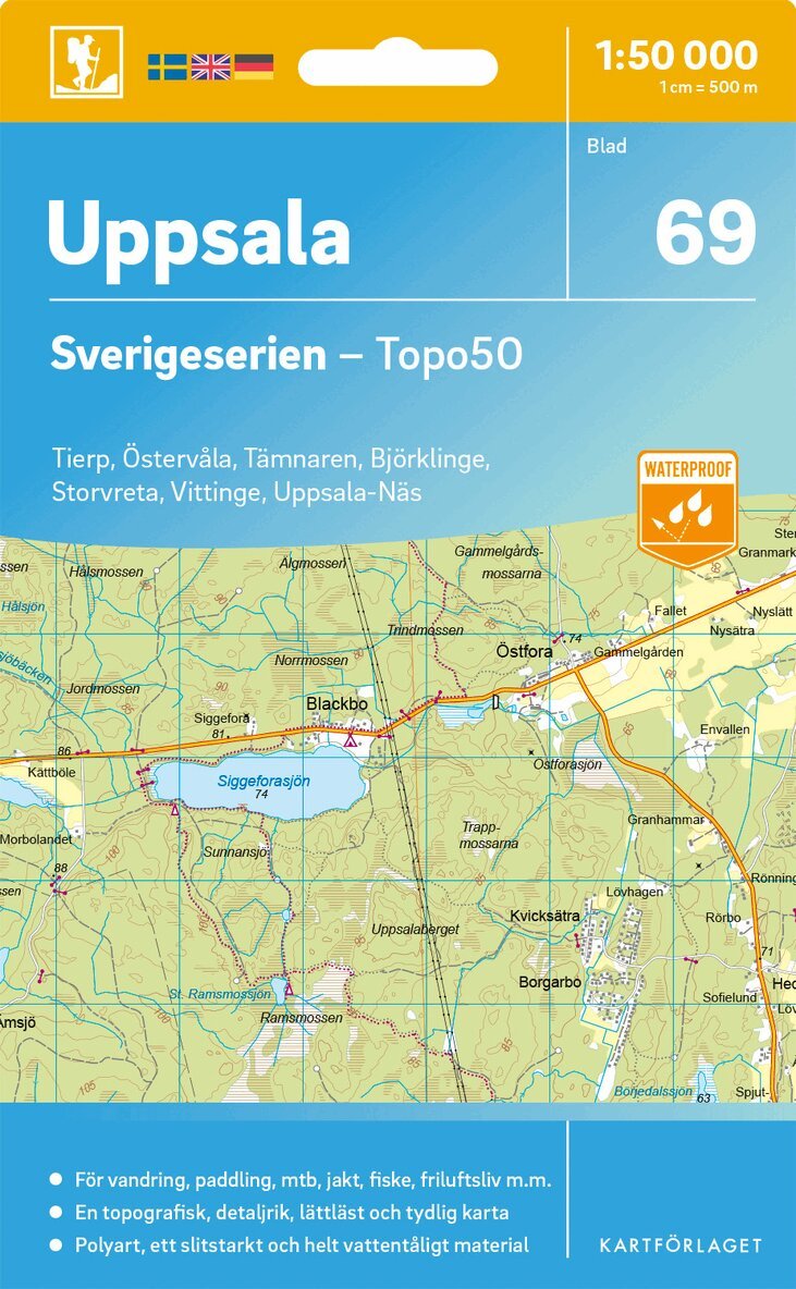 69 Uppsala Sverigeserien Topo50, Övrigt. Tillgänglighet: Lägg i varukorg