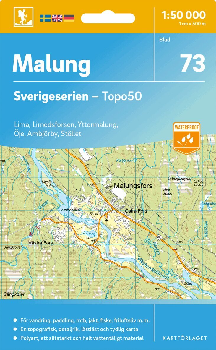 73 Malung Sverigeserien Topo50, Övrigt. Tillgänglighet: Lägg i varukorg