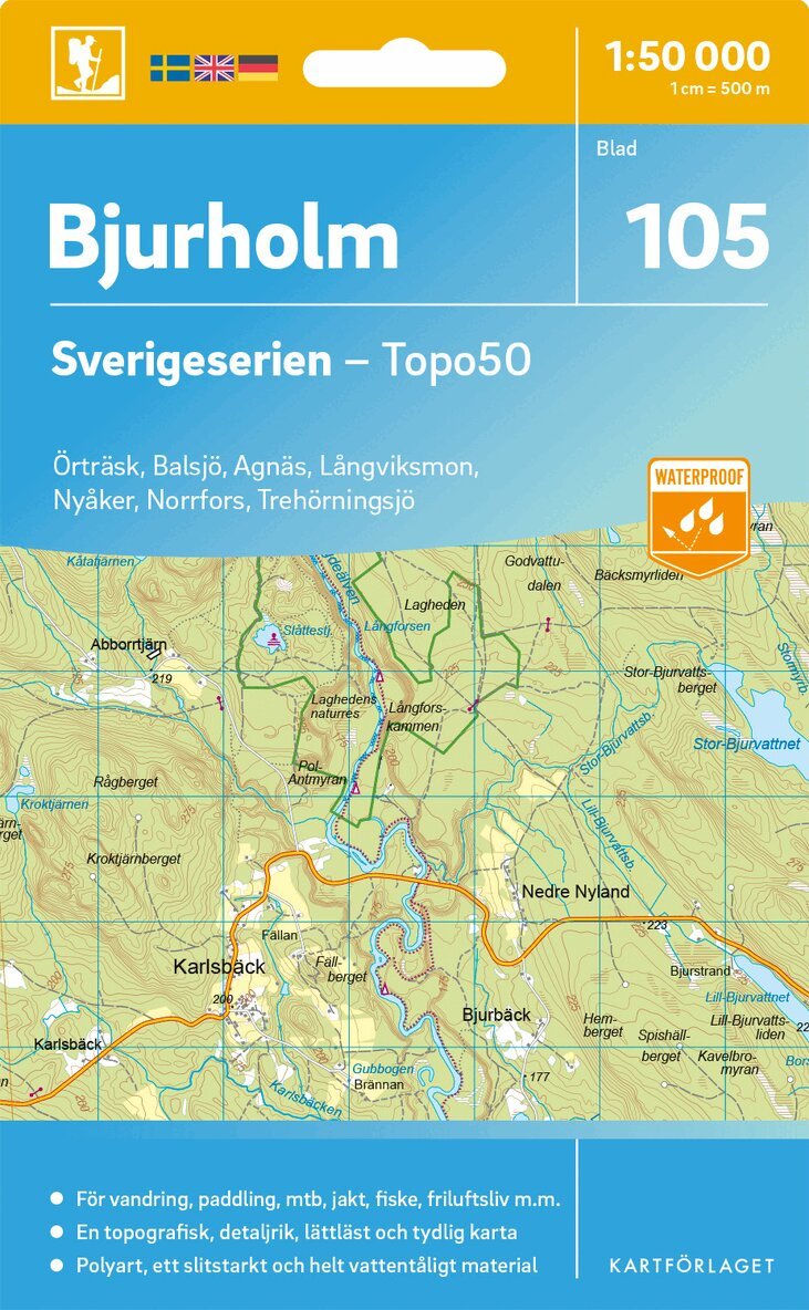 105 Bjurholm Sverigeserien Topo50, Övrigt