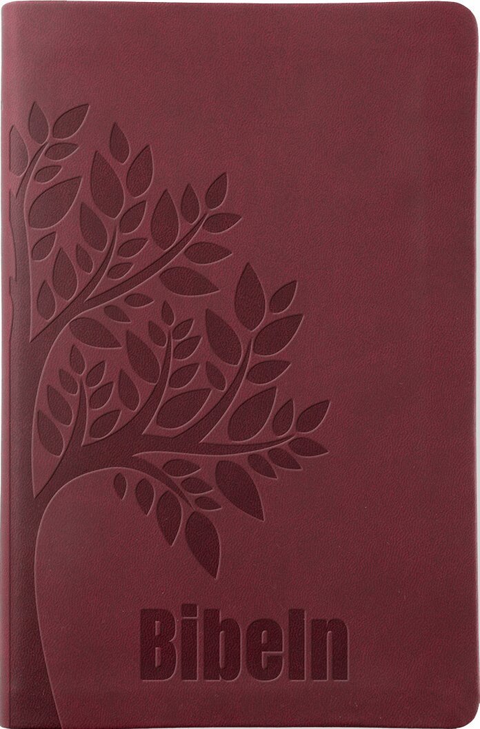 Bibel 2026 Slimline - Konstskinn röd, Häftad